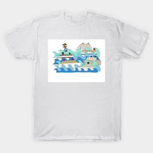 Pete the part-time pirate - ships T-Shirt